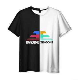 Мужская футболка 3D с принтом Imagine Dragons в Курске, 100% полиэфир | прямой крой, круглый вырез горловины, длина до линии бедер | dragons | imagine | бэн макки | драгонс | дэн платцман | дэн рейнольдс | имеджин | уэйн сермон