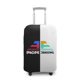 Чехол для чемодана 3D с принтом Imagine Dragons в Курске, 86% полиэфир, 14% спандекс | двустороннее нанесение принта, прорези для ручек и колес | dragons | imagine | бэн макки | драгонс | дэн платцман | дэн рейнольдс | имеджин | уэйн сермон