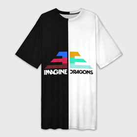 Платье-футболка 3D с принтом Imagine Dragons в Курске,  |  | dragons | imagine | бэн макки | драгонс | дэн платцман | дэн рейнольдс | имеджин | уэйн сермон