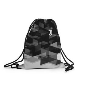 Рюкзак-мешок 3D с принтом Juventus 2018 Geometry Sport в Курске, 100% полиэстер | плотность ткани — 200 г/м2, размер — 35 х 45 см; лямки — толстые шнурки, застежка на шнуровке, без карманов и подкладки | fc | juventus | спорт | спортивные | фк | футбол | футбольный клуб | ювентус