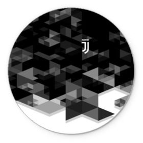 Коврик круглый с принтом Juventus 2018 Geometry Sport в Курске, резина и полиэстер | круглая форма, изображение наносится на всю лицевую часть | Тематика изображения на принте: fc | juventus | спорт | спортивные | фк | футбол | футбольный клуб | ювентус