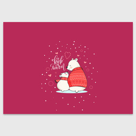 Поздравительная открытка с принтом Keep warm в Курске, 100% бумага | плотность бумаги 280 г/м2, матовая, на обратной стороне линовка и место для марки
 | зима | медведь | новый год | подарок | рождество