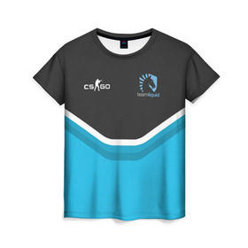 Женская футболка 3D с принтом Liquid - NitrO Player CS GO в Курске, 100% полиэфир ( синтетическое хлопкоподобное полотно) | прямой крой, круглый вырез горловины, длина до линии бедер | dota | dota 2 | team | team liquid | дота | киберспорт | логотип | эмблема
