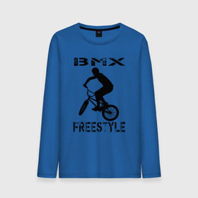 Мужской лонгслив хлопок с принтом BMX FreeStyle в Курске, 100% хлопок |  | bmx | freestyle | велик | велосипед | трюки | экстрим