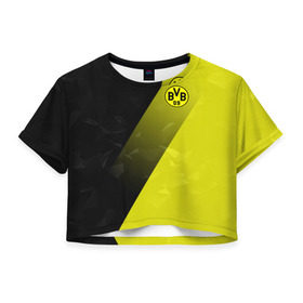 Женская футболка 3D укороченная с принтом FC Borussia 2018 Элита в Курске, 100% полиэстер | круглая горловина, длина футболки до линии талии, рукава с отворотами | боруссия | дортмунд