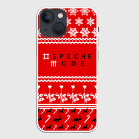 Чехол для iPhone 13 mini с принтом Праздничный Depeche Mode в Курске,  |  | depeche mode | вестник моды | депеш мод | дэйв гаан | мартин гор | новогодний | новый год | праздник | рождество | роза | снежинки | энди флетчер