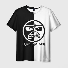 Мужская футболка 3D с принтом Iron Maiden в Курске, 100% полиэфир | прямой крой, круглый вырез горловины, длина до линии бедер | 