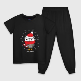 Детская пижама хлопок с принтом Сова в шапке в Курске, 100% хлопок |  брюки и футболка прямого кроя, без карманов, на брюках мягкая резинка на поясе и по низу штанин
 | зима | новый год | подарок | рождество | сова