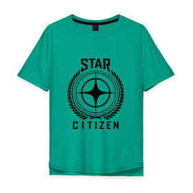 Мужская футболка хлопок Oversize с принтом Star Citizen в Курске, 100% хлопок | свободный крой, круглый ворот, “спинка” длиннее передней части | игра | космический | космос | симулятор