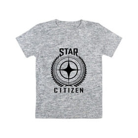 Детская футболка хлопок с принтом Star Citizen в Курске, 100% хлопок | круглый вырез горловины, полуприлегающий силуэт, длина до линии бедер | Тематика изображения на принте: игра | космический | космос | симулятор