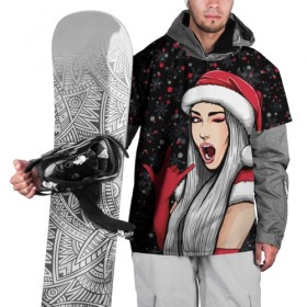 Накидка на куртку 3D с принтом Снегурочка в Курске, 100% полиэстер |  | 