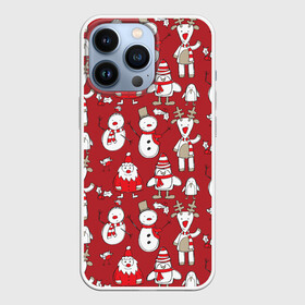 Чехол для iPhone 13 Pro с принтом Новый год в Курске,  |  | дед мороз | новогодний олень | новый год | олень | пингвин | подарок на новый год | снеговик