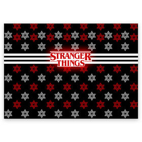 Поздравительная открытка с принтом Свитер Stranger Things Dark в Курске, 100% бумага | плотность бумаги 280 г/м2, матовая, на обратной стороне линовка и место для марки
 | stranger things | очень странные дела