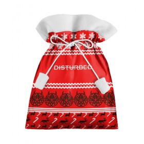 Подарочный 3D мешок с принтом Праздничный Disturbed в Курске, 100% полиэстер | Размер: 29*39 см | disturbed | встревоженные | джон мойер | дистёрбд | дэвид дрейман | дэн дониган | майк венгрен | новогодний | новый год | праздник | рождество