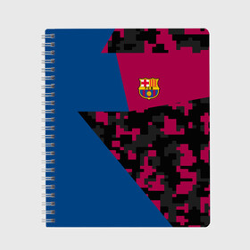 Тетрадь с принтом FC Barca 2018 Creative uniform в Курске, 100% бумага | 48 листов, плотность листов — 60 г/м2, плотность картонной обложки — 250 г/м2. Листы скреплены сбоку удобной пружинной спиралью. Уголки страниц и обложки скругленные. Цвет линий — светло-серый
 | fc | fc barcelona | fcb | барселона | спорт | спортивные | фк | футбол | футбольный клуб