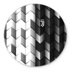 Коврик круглый с принтом Juventus 2018 Geometry Sport в Курске, резина и полиэстер | круглая форма, изображение наносится на всю лицевую часть | Тематика изображения на принте: fc | juventus | спорт | спортивные | фк | футбол | футбольный клуб | ювентус