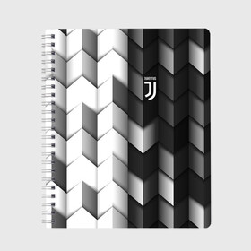 Тетрадь с принтом Juventus 2018 Geometry Sport в Курске, 100% бумага | 48 листов, плотность листов — 60 г/м2, плотность картонной обложки — 250 г/м2. Листы скреплены сбоку удобной пружинной спиралью. Уголки страниц и обложки скругленные. Цвет линий — светло-серый
 | fc | juventus | спорт | спортивные | фк | футбол | футбольный клуб | ювентус