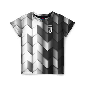 Детская футболка 3D с принтом Juventus 2018 Geometry Sport в Курске, 100% гипоаллергенный полиэфир | прямой крой, круглый вырез горловины, длина до линии бедер, чуть спущенное плечо, ткань немного тянется | fc | juventus | спорт | спортивные | фк | футбол | футбольный клуб | ювентус
