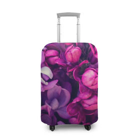 Чехол для чемодана 3D с принтом цветы в Курске, 86% полиэфир, 14% спандекс | двустороннее нанесение принта, прорези для ручек и колес | botany | bouquet | flowers | fuchsia | leaves | magnolia | peony | pink | vintage | ботаника | букет | винтаж | листья | магнолия | пион | розовый | фуксия | цветы