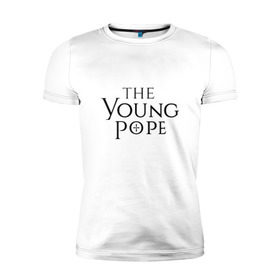 Мужская футболка премиум с принтом The young pope в Курске, 92% хлопок, 8% лайкра | приталенный силуэт, круглый вырез ворота, длина до линии бедра, короткий рукав | Тематика изображения на принте: young pope | джуд лоу | молодой папа
