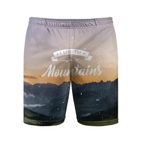 Мужские шорты 3D спортивные с принтом я люблю горы в Курске,  |  | Тематика изображения на принте: 