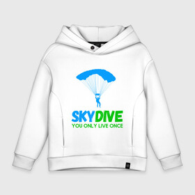 Детское худи Oversize хлопок с принтом skydive в Курске, френч-терри — 70% хлопок, 30% полиэстер. Мягкий теплый начес внутри —100% хлопок | боковые карманы, эластичные манжеты и нижняя кромка, капюшон на магнитной кнопке | adrenaline | base jumping | extreme | jump | parachute | sky | skydive | адреналин | бейс | бейсджампинг | высота | небо | облака | парашют | полет | прыжок | риск | самолет | свобода | экстрим