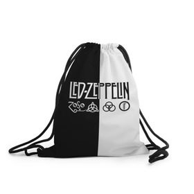 Рюкзак-мешок 3D с принтом Led Zeppelin в Курске, 100% полиэстер | плотность ткани — 200 г/м2, размер — 35 х 45 см; лямки — толстые шнурки, застежка на шнуровке, без карманов и подкладки | led | led zeppelin | блюз | группа | джимми пейдж | джон генри бонэм | джон пол джонс | лед зепелен | лед зеппелин | метал | роберт плант | рок | тяжелый | фолк | хард | хардрок | хеви | хевиметал