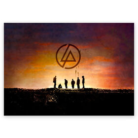 Поздравительная открытка с принтом Linkin Park в Курске, 100% бумага | плотность бумаги 280 г/м2, матовая, на обратной стороне линовка и место для марки
 | Тематика изображения на принте: chester bennington | linkin park | беннингтон честер | линкин парк
