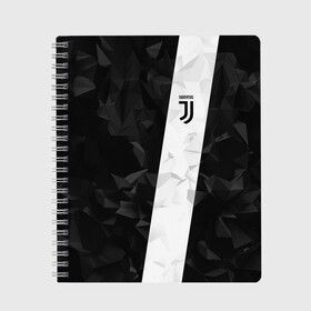 Тетрадь с принтом Juventus 2018 Line в Курске, 100% бумага | 48 листов, плотность листов — 60 г/м2, плотность картонной обложки — 250 г/м2. Листы скреплены сбоку удобной пружинной спиралью. Уголки страниц и обложки скругленные. Цвет линий — светло-серый
 | fc | juventus | спорт | спортивные | фк | футбол | футбольный клуб | ювентус