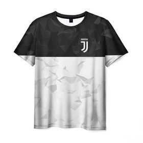 Мужская футболка 3D с принтом Juventus 2018 Black and White в Курске, 100% полиэфир | прямой крой, круглый вырез горловины, длина до линии бедер | fc | juventus | спорт | спортивные | фк | футбол | футбольный клуб | ювентус