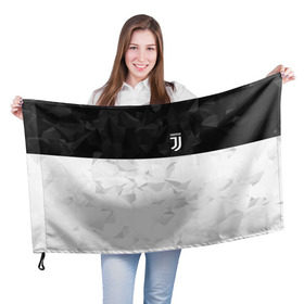Флаг 3D с принтом Juventus 2018 Black and White в Курске, 100% полиэстер | плотность ткани — 95 г/м2, размер — 67 х 109 см. Принт наносится с одной стороны | fc | juventus | спорт | спортивные | фк | футбол | футбольный клуб | ювентус