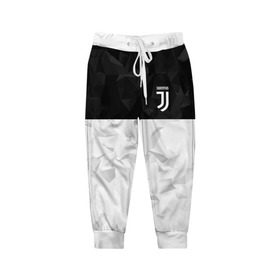 Детские брюки 3D с принтом Juventus 2018 Black and White в Курске, 100% полиэстер | манжеты по низу, эластичный пояс регулируется шнурком, по бокам два кармана без застежек, внутренняя часть кармана из мелкой сетки | fc | juventus | спорт | спортивные | фк | футбол | футбольный клуб | ювентус