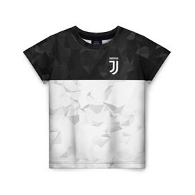 Детская футболка 3D с принтом Juventus 2018 Black and White в Курске, 100% гипоаллергенный полиэфир | прямой крой, круглый вырез горловины, длина до линии бедер, чуть спущенное плечо, ткань немного тянется | fc | juventus | спорт | спортивные | фк | футбол | футбольный клуб | ювентус