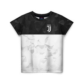 Детская футболка 3D с принтом Juventus 2018 Black and White в Курске, 100% гипоаллергенный полиэфир | прямой крой, круглый вырез горловины, длина до линии бедер, чуть спущенное плечо, ткань немного тянется | Тематика изображения на принте: fc | juventus | спорт | спортивные | фк | футбол | футбольный клуб | ювентус