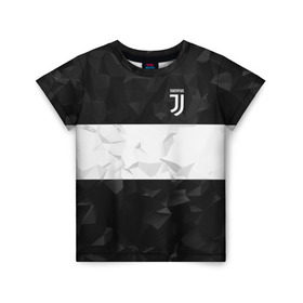 Детская футболка 3D с принтом Juventus 2018 White Line в Курске, 100% гипоаллергенный полиэфир | прямой крой, круглый вырез горловины, длина до линии бедер, чуть спущенное плечо, ткань немного тянется | fc | juventus | спорт | спортивные | фк | футбол | футбольный клуб | ювентус