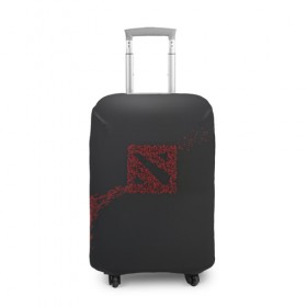 Чехол для чемодана 3D с принтом Dota 2 (Logo art) в Курске, 86% полиэфир, 14% спандекс | двустороннее нанесение принта, прорези для ручек и колес | 