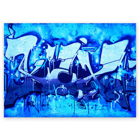 Поздравительная открытка с принтом Необыкновенное граффити в Курске, 100% бумага | плотность бумаги 280 г/м2, матовая, на обратной стороне линовка и место для марки
 | Тематика изображения на принте: color | graffity | urban | город | граффити | краски | уличное искусство