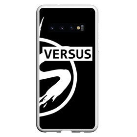 Чехол для Samsung Galaxy S10 с принтом VERSUS в Курске, Силикон | Область печати: задняя сторона чехла, без боковых панелей | battle | versus | батл | версус