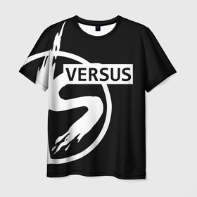 Мужская футболка 3D с принтом VERSUS в Курске, 100% полиэфир | прямой крой, круглый вырез горловины, длина до линии бедер | battle | versus | батл | версус