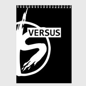 Скетчбук с принтом VERSUS в Курске, 100% бумага
 | 48 листов, плотность листов — 100 г/м2, плотность картонной обложки — 250 г/м2. Листы скреплены сверху удобной пружинной спиралью | battle | versus | батл | версус