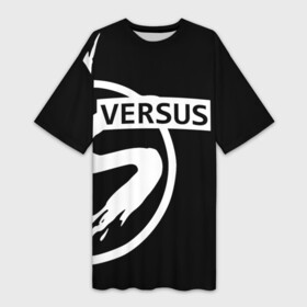 Платье-футболка 3D с принтом VERSUS в Курске,  |  | battle | versus | батл | версус