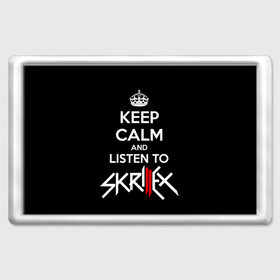 Магнит 45*70 с принтом Skrillex keep calm в Курске, Пластик | Размер: 78*52 мм; Размер печати: 70*45 | dub step | dubstep | keep calm | skrillex | даб степ | дабстеп | диджей | драм энд басс | скрилекс