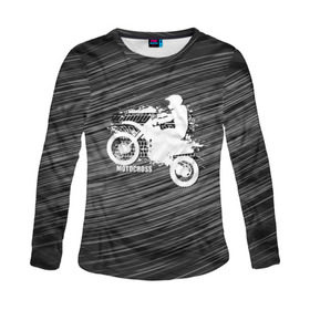 Женский лонгслив 3D с принтом Motocross в Курске, 100% полиэстер | длинные рукава, круглый вырез горловины, полуприлегающий силуэт | motorbike | motorcycle | race | rider | ryder | speed | байк | гонки | гонщик | мото | мотобайк | мотоцикл | райдер | скорость