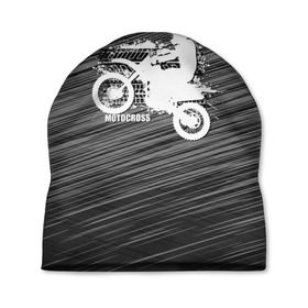 Шапка 3D с принтом Motocross в Курске, 100% полиэстер | универсальный размер, печать по всей поверхности изделия | motorbike | motorcycle | race | rider | ryder | speed | байк | гонки | гонщик | мото | мотобайк | мотоцикл | райдер | скорость