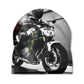 Шапка 3D с принтом Kawasaki в Курске, 100% полиэстер | универсальный размер, печать по всей поверхности изделия | motorbike | motorcycle | race | rider | ryder | speed | yamaha | байк | гонки | гонщик | кавасаки | мото | мотобайк | мотоцикл | райдер | скорость | ямаха