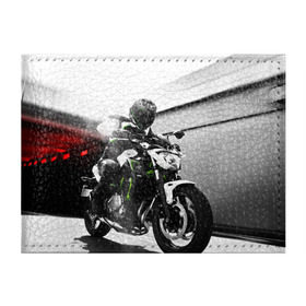 Обложка для студенческого билета с принтом Kawasaki в Курске, натуральная кожа | Размер: 11*8 см; Печать на всей внешней стороне | motorbike | motorcycle | race | rider | ryder | speed | yamaha | байк | гонки | гонщик | кавасаки | мото | мотобайк | мотоцикл | райдер | скорость | ямаха