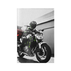 Обложка для паспорта матовая кожа с принтом Kawasaki в Курске, натуральная матовая кожа | размер 19,3 х 13,7 см; прозрачные пластиковые крепления | motorbike | motorcycle | race | rider | ryder | speed | yamaha | байк | гонки | гонщик | кавасаки | мото | мотобайк | мотоцикл | райдер | скорость | ямаха