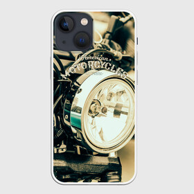 Чехол для iPhone 13 mini с принтом Vintage motocycle в Курске,  |  | harley | motorbike | motorcycle | race | rider | ryder | speed | байк | гонки | гонщик | мото | мотобайк | мотоцикл | райдер | скорость | харлей