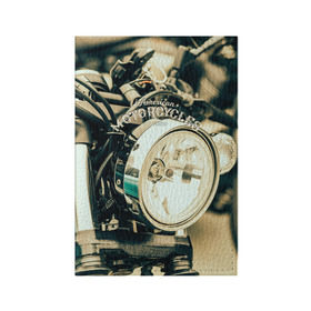 Обложка для паспорта матовая кожа с принтом Vintage motocycle в Курске, натуральная матовая кожа | размер 19,3 х 13,7 см; прозрачные пластиковые крепления | harley | motorbike | motorcycle | race | rider | ryder | speed | байк | гонки | гонщик | мото | мотобайк | мотоцикл | райдер | скорость | харлей