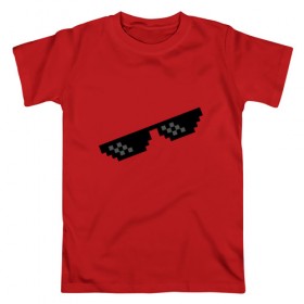 Мужская футболка хлопок с принтом Пиксельные очки в Курске, 100% хлопок | прямой крой, круглый вырез горловины, длина до линии бедер, слегка спущенное плечо. | almightyholton | deshaun holton | очки | пиксельные очки